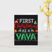 First Christmas As Yaya Family Matching New Yaya  カード (黄色い花)