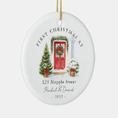 First Christmas at New Address Red Door セラミックオーナメント (右)
