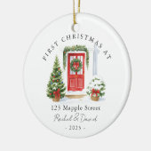 First Christmas at New Address Red Door セラミックオーナメント (左)