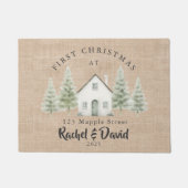 First Christmas at New Home Doormat |Names ドアマット (正面)