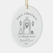 First Christmas at Our New Home – Front Door セラミックオーナメント (右)