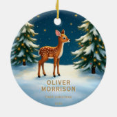 First Christmas Baby Photo セラミックオーナメント (裏面)