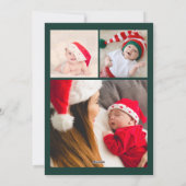 First Christmas Baby Photos Festive シーズンカード (裏面)