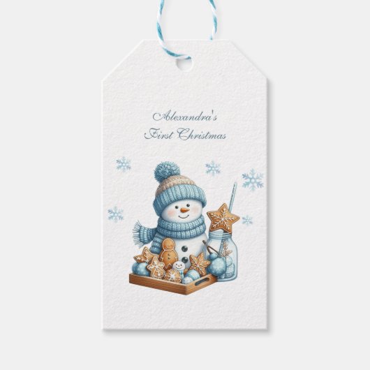 First Christmas Birth Announcement ギフトタグ (正面)