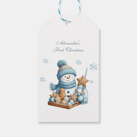 First Christmas Birth Announcement ギフトタグ (裏面)