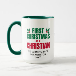 FIRST CHRISTMAS CHRISTIAN Custom Monogram マグカップ