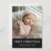 First Christmas Cute Family Holiday Card シーズンカード (正面)