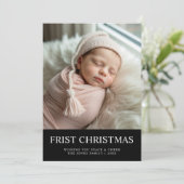 First Christmas Cute Family Holiday Card シーズンカード (スタンド正面)