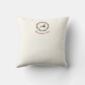 First Christmas Deer with Wreath Customize クッション (裏面)