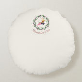 First Christmas Deer with Wreath Customize ラウンドクッション (裏面)