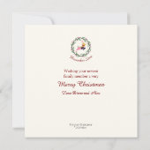 First Christmas Deer with Wreath Customize Card (裏面)