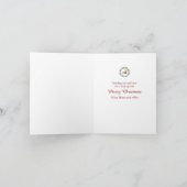 First Christmas Deer with Wreath Folded Card ノートカード (内部)