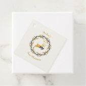 First Christmas Deer with Wreath Yellow Cream フェイバータグ (インサイチュ)