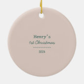 First Christmas Dinosaur セラミックオーナメント (裏面)