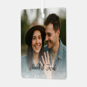 First Christmas Engaged メタルオーナメント (正面左)