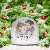 First Christmas Engaged 2 Photo Black Script (クリスマス)