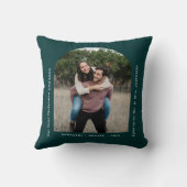 First Christmas Engaged Couples Photo Arch クッション (裏面)