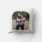 First Christmas Engaged Couples Photo Arch クッション (裏面)