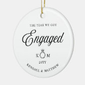First Christmas Engaged Hanging Decoration セラミックオーナメント (左)