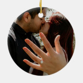 First Christmas Engaged Hanging Decoration セラミックオーナメント (裏面)