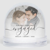 First Christmas Engaged Photo Black Script (裏面)