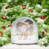 First Christmas Engaged Photo Gold Script (クリスマス)