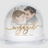 First Christmas Engaged Photo Gold Script (裏面)