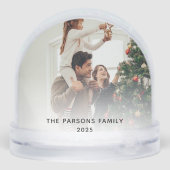 First Christmas Family Photo Modern Red Truck (裏面)