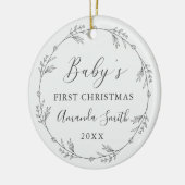 First Christmas Floral Botanical Wreath セラミックオーナメント (左)