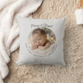 First Christmas Grandparents Modern Simple Photo クッション (ブランケット)