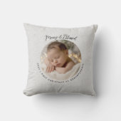 First Christmas Grandparents Modern Simple Photo クッション (正面)