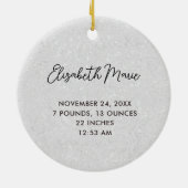 First Christmas Grandparents Modern Simple Photo セラミックオーナメント (裏面)