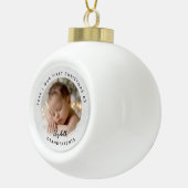 First Christmas Grandparents Wonderland Photo セラミックボールオーナメント (右)