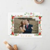 First Christmas Holiday Married Card ノートカード (正面/裏面インサイチュ)