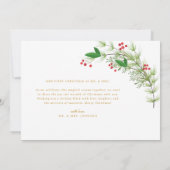 First Christmas Holiday Married Card ノートカード (裏面)