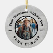 First Christmas In Loving Memory Photo Tribute セラミックオーナメント (正面)