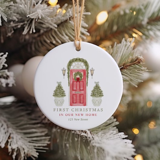 First Christmas in New Home セラミックオーナメント