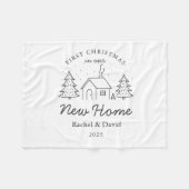 First Christmas in Our New Home” Blanket フリースブランケット (正面(横))