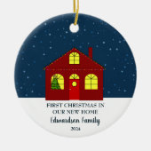 First Christmas in our new Home cute セラミックオーナメント (正面)