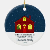 First Christmas in our new Home cute セラミックオーナメント (裏面)
