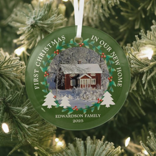 First Christmas in our new Home house photo ガラスオーナメント (インサイチュ)