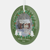 First Christmas in our new Home house photo ガラスオーナメント (正面左)