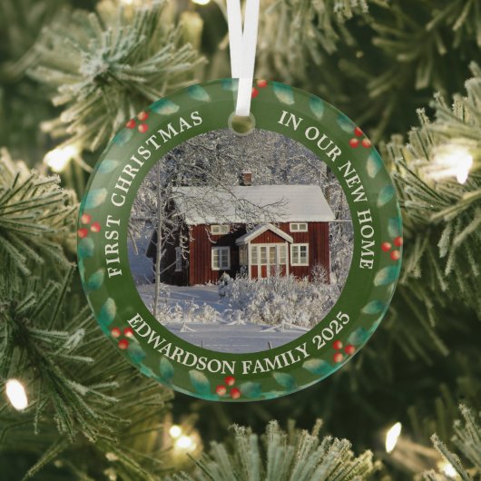 First Christmas in our new Home house photo ガラスオーナメント (インサイチュ)