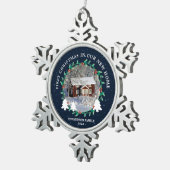 First Christmas in our new Home house photo スノーフレークピューターオーナメント (右)