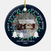 First Christmas in our new Home house photo セラミックオーナメント (裏面)