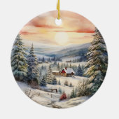 First Christmas In Our New Home Personalized セラミックオーナメント (裏面)