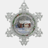 First Christmas in our new Home photo スノーフレークピューターオーナメント (正面)