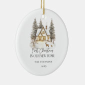 First Christmas in Our New Home Winter View セラミックオーナメント (右)