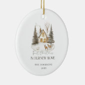 First Christmas in Our New Home Winter View セラミックオーナメント (右)