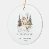 First Christmas in Our New Home Winter View セラミックオーナメント (左)